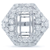 1.74ct 18k White Gold Diamond Semi-mount Ring