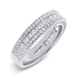 1.30ct 14k White Gold Diamond Lady's Band Size 7