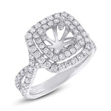 1.24ct 14k White Gold Diamond Semi-mount Ring
