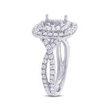 1.24ct 14k White Gold Diamond Semi-mount Ring