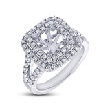 0.93ct 18k White Gold Diamond Semi-mount Ring
