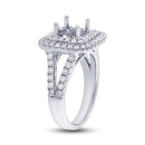 0.93ct 18k White Gold Diamond Semi-mount Ring