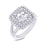 0.66ct 18k White Gold Diamond Semi-mount Ring