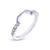 0.22ct 14k White Gold Diamond Lady's Shadow Band