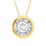 0.20ct 14k Yellow Gold Diamond Round Solitaire Pendant