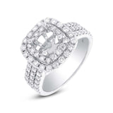 1.00ct 14k White Gold Diamond Semi-mount Ring