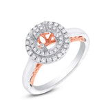 0.27ct 14k Two-tone Rose Gold Diamond Semi-mount Ring