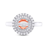 0.32ct 14k Two-tone Rose Gold Diamond Semi-mount Ring