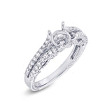 0.90ct 14k White Gold Diamond Semi-mount Ring
