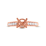 0.35ct 14k Rose Gold Diamond Semi-mount Ring