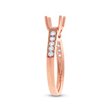 0.35ct 14k Rose Gold Diamond Semi-mount Ring