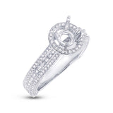 1.60ct 18k White Gold Diamond Semi-mount Ring Size 8