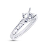 0.35ct 14k White Gold Diamond Semi-mount Ring