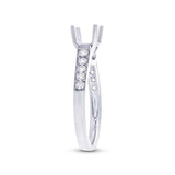 0.35ct 14k White Gold Diamond Semi-mount Ring