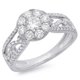1.07ct 14k White Gold Diamond Lady's Ring