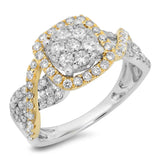 0.99ct 14k Two-tone Gold Diamond Lady's Ring