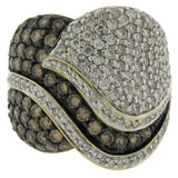 2.76ct 14k Two-tone Gold White & Champagne Diamond Lady's Ring Size 12
