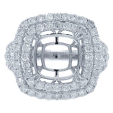 1.56ct 18k White Gold Diamond Semi-mount Ring