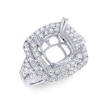1.56ct 14k White Gold Diamond Semi-mount Ring