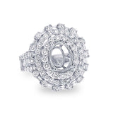2.49ct 18k White Gold Diamond Semi-mount Ring