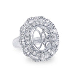 2.02ct 18k White Gold Diamond Semi-mount Ring