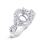 0.75ct 18k White Gold Diamond Semi-mount Ring