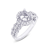 0.89ct 18k White Gold Diamond Semi-mount Ring