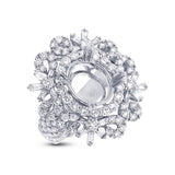 3.03ct 18k White Gold Diamond Semi-mount Ring