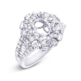 1.41ct 18k White Gold Diamond Semi-mount Ring