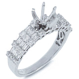 0.82ct 18k White Gold Diamond Semi-mount Ring