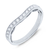0.26ct 14k White Gold Diamond Lady's Band Size 5.25