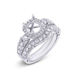 1.02ct 14k White Gold Diamond Semi-mount Ring 2-pc