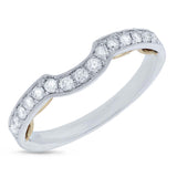 0.32ct 14k Two-tone Gold Diamond Shadow Band