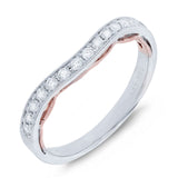 0.26ct 14k Two-tone Rose Gold Diamond Shadow Band