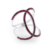 1.00ct Ruby 14k White Gold Lady's Ring