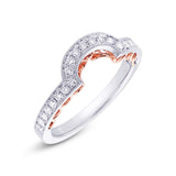 0.29ct 14k Two-tone Rose Gold Diamond Shadow Band