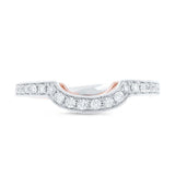 0.23ct 14k Two-tone Rose Gold Diamond Shadow Band