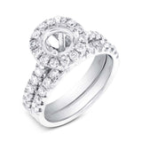 1.29ct 14k White Gold Diamond Semi-mount Ring 2-pc