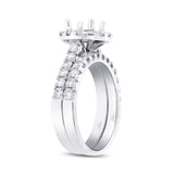 1.29ct 14k White Gold Diamond Semi-mount Ring 2-pc
