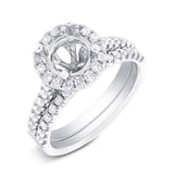 0.68ct 14k White Gold Diamond Semi-mount Ring 2-pc