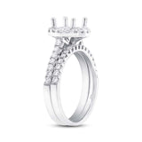 0.68ct 14k White Gold Diamond Semi-mount Ring 2-pc