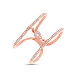 0.24ct 14k Rose Gold Diamond Lady's Ring Size 11.25