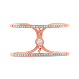 0.24ct 14k Rose Gold Diamond Lady's Ring Size 11.25