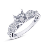 0.33ct 14k White Gold Diamond Semi-mount Ring