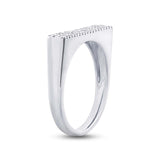 0.27ct 14k White Gold Diamond Pave Lady's Ring Size 5.25