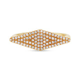 0.25ct 14k Yellow Gold Diamond Pave Lady's Ring Size 5.5