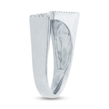 0.22ct 14k White Gold Diamond Pave Triangle Ring Size 5.5