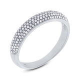 0.35ct 14k White Gold Diamond Lady's Pave Band Size 7