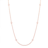 0.77ct 14k Rose Gold 18" Diamonds By The Yard Chain