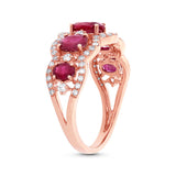 0.40ct Diamond & 1.85ct Ruby 14k Rose Gold Ring